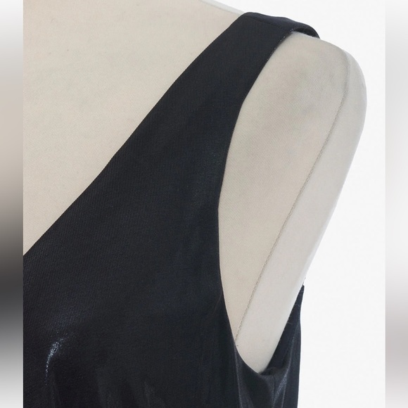 Diane von Fürstenberg Draped Sleeveless Black Top Leeza Womens 2 Lined | L1406 - Picture 3 of 8